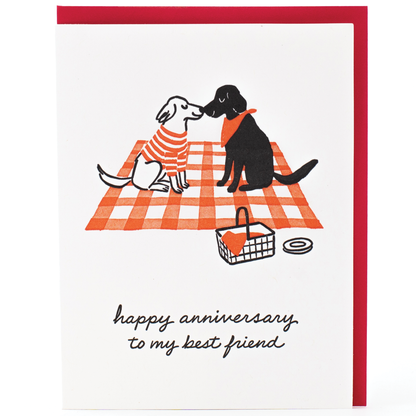 Smudge Ink - Dog Picnic Anniversary Card