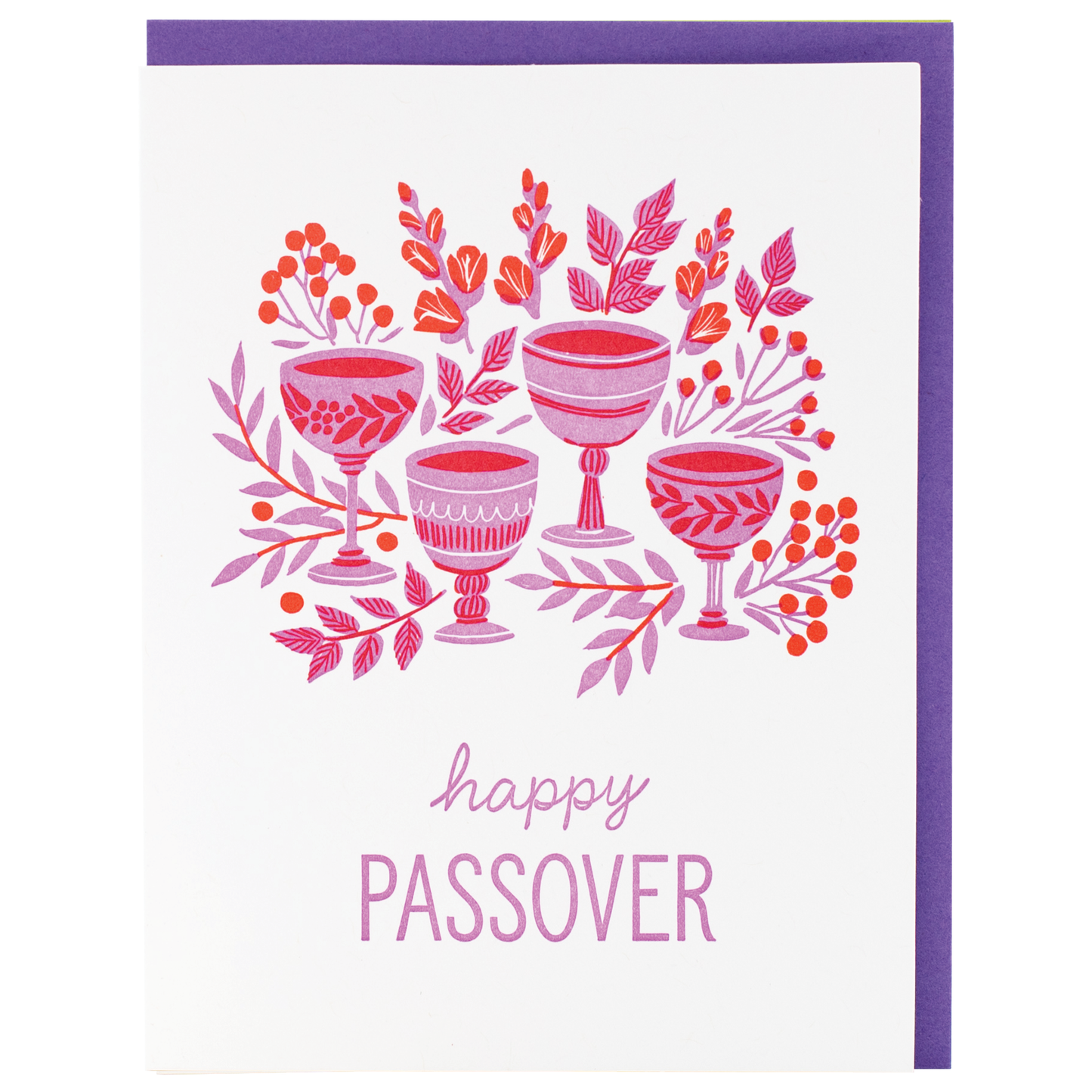 Smudge Ink - Red Wine Passover Card