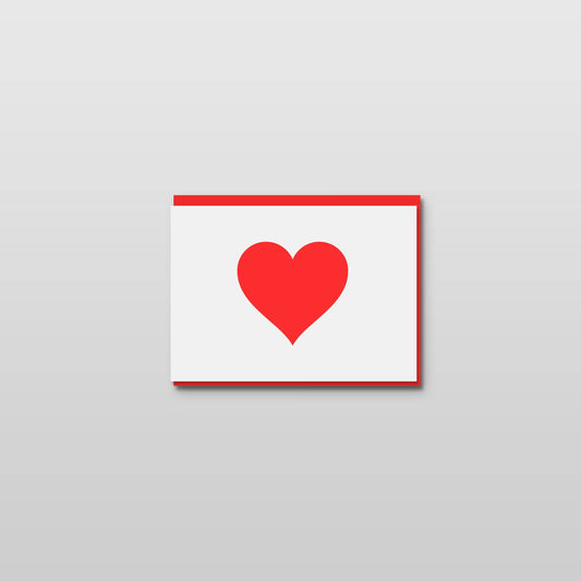 Sweet Bippy Press - Mini Heart Greeting Card: Red
