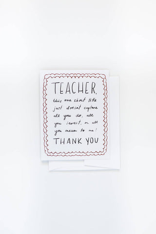 Lighter Note - Thank You Teacher