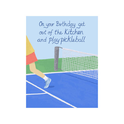 Courtney Beyer - Pickleball Kitchen Birthday Greeting Card