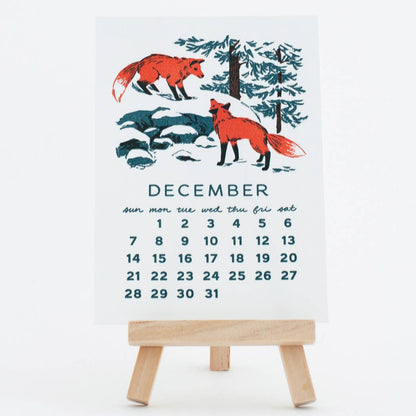 Smudge Ink - 2025 Forest Friends Letterpress Desk Calendar