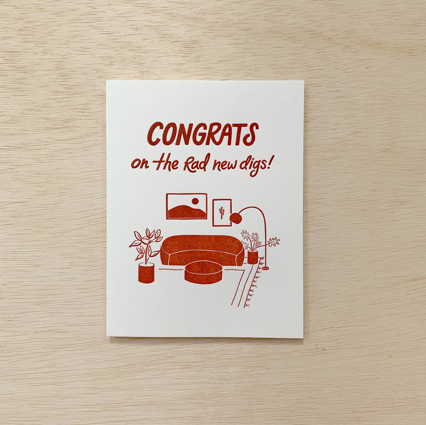 Odd Daughter - Rad New Digs - New Home Moving Congratulations Card