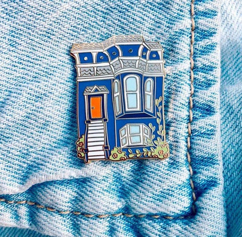 Brenna Daugherty - San Francisco Blue House Enamel Pin