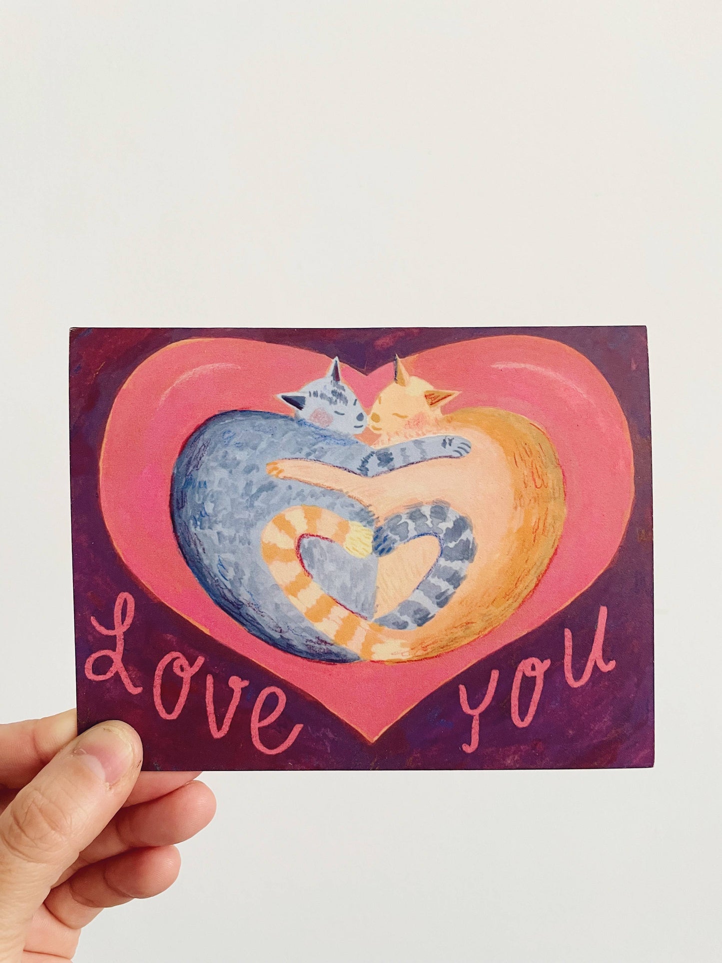 Small Adventure - Cuddling Cats Card