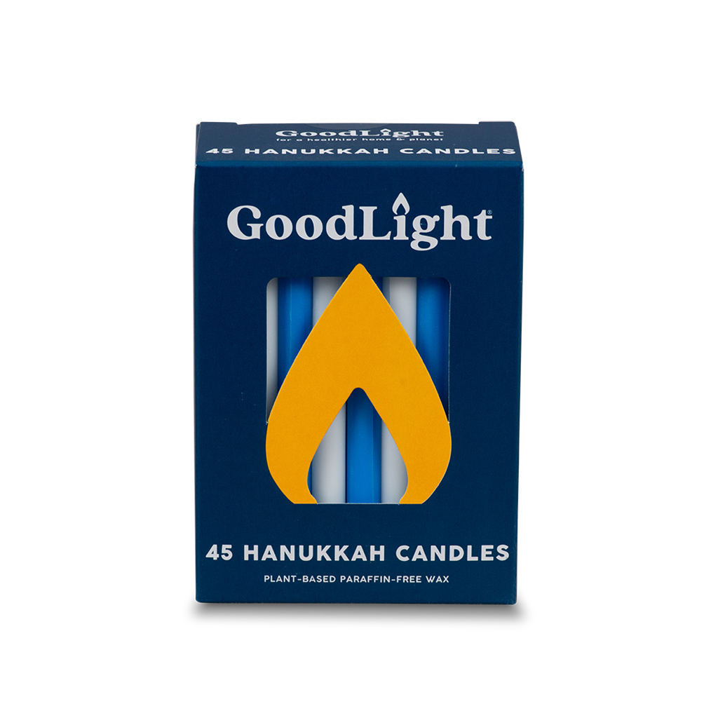 GoodLight Natural Candles - Hanukkah Candles | 45-Count Box: Blue & White