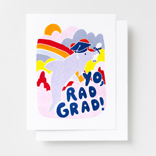 Yellow Owl Workshop - Yo Rad Grad - Risograph Card