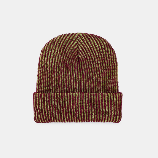 Verloop - Simple Rib Hat - Lime Wine Red