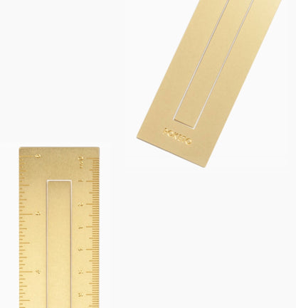 Poketo - Brass Bookmark - Ruler