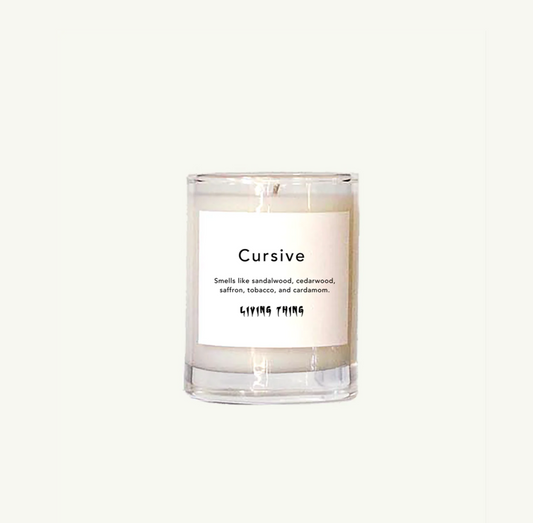 Living Thing - Cursive - Votive Candle - 2 oz