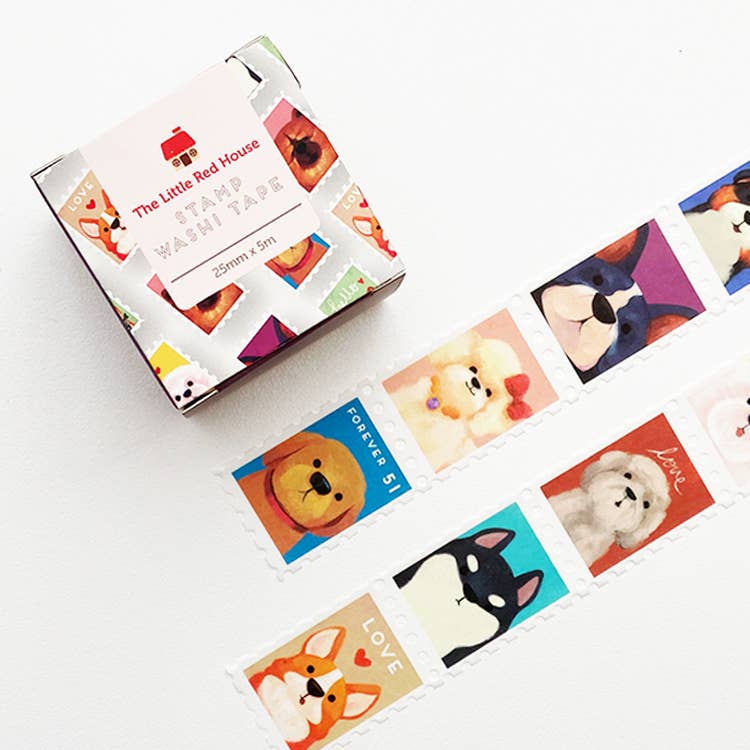 The Little Red House - 2.5CM DOGS STAMP WASHI TAPE