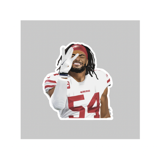 Fred Warner 49ers Sticker