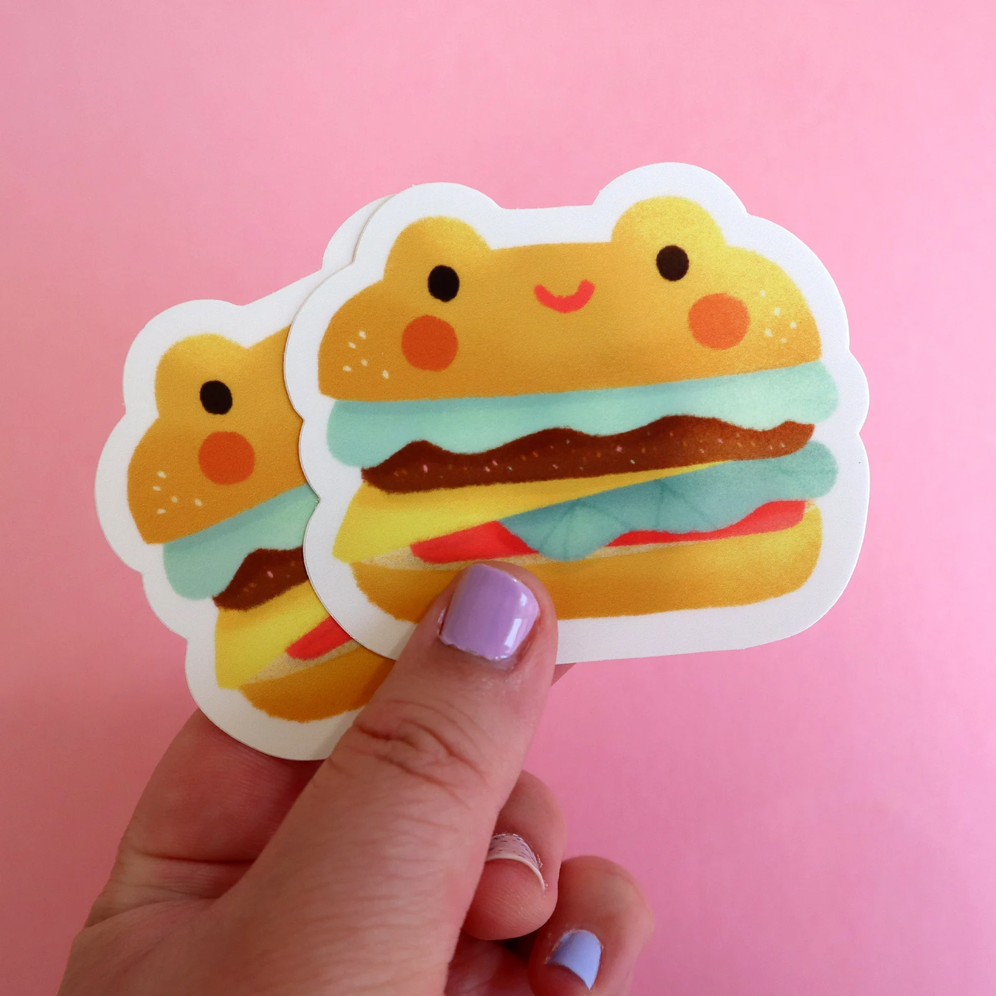 Yay! It's Vica - Froggy Burger Sticker