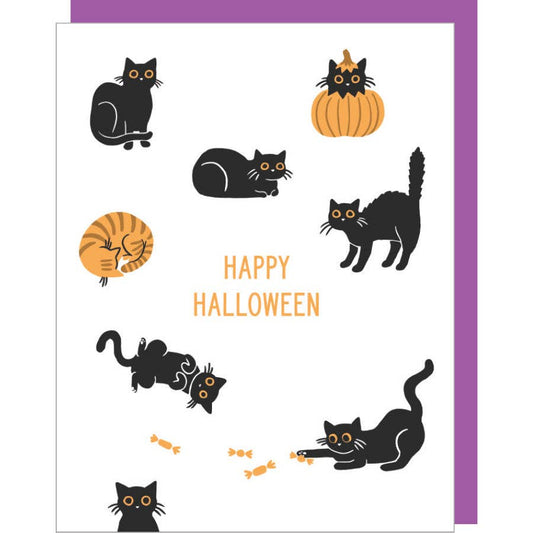 Smudge Ink - Scardey Cats Halloween Card