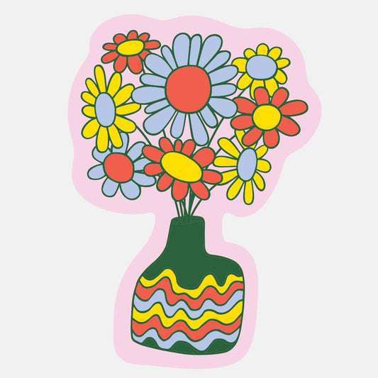 The Good Twin - Daisy Vase Sticker