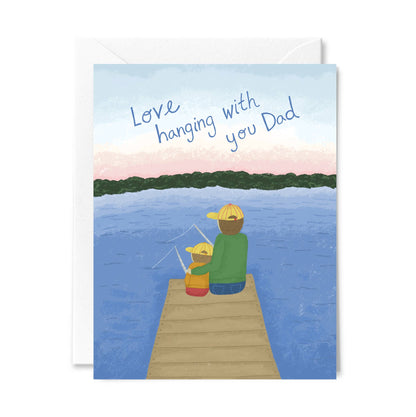 Courtney Beyer Design - Fishing on the Dock in Summer Fathers Day Card