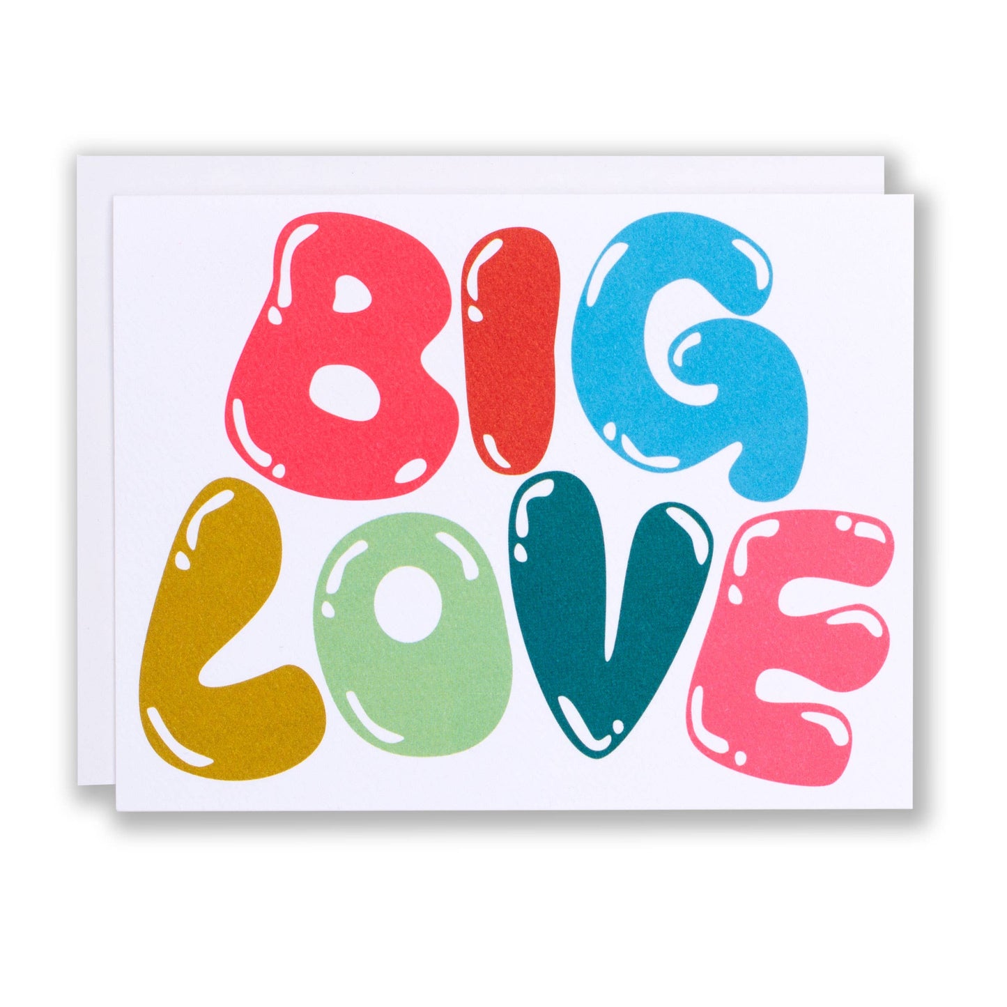 Banquet - Multi-coloured Bubble Big  Love Note Card