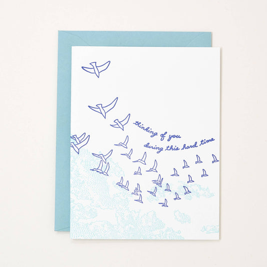 Helen Edna - Thinking of You Birds Letterpress Card