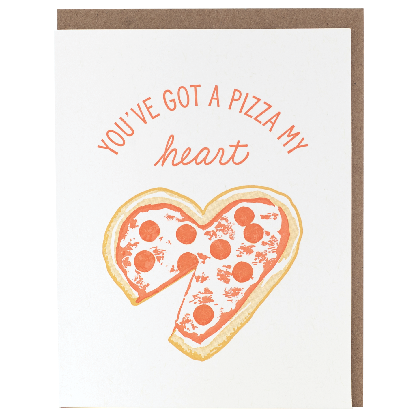 Smudge Ink - Heart Pizza Love Card