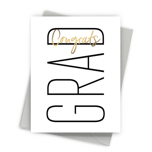 Fine Moments - Minimalist Graduation Greeting Card - Congrats Grad