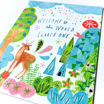 Honeyberry Studios - Welcome to the World Little One Greeting Card