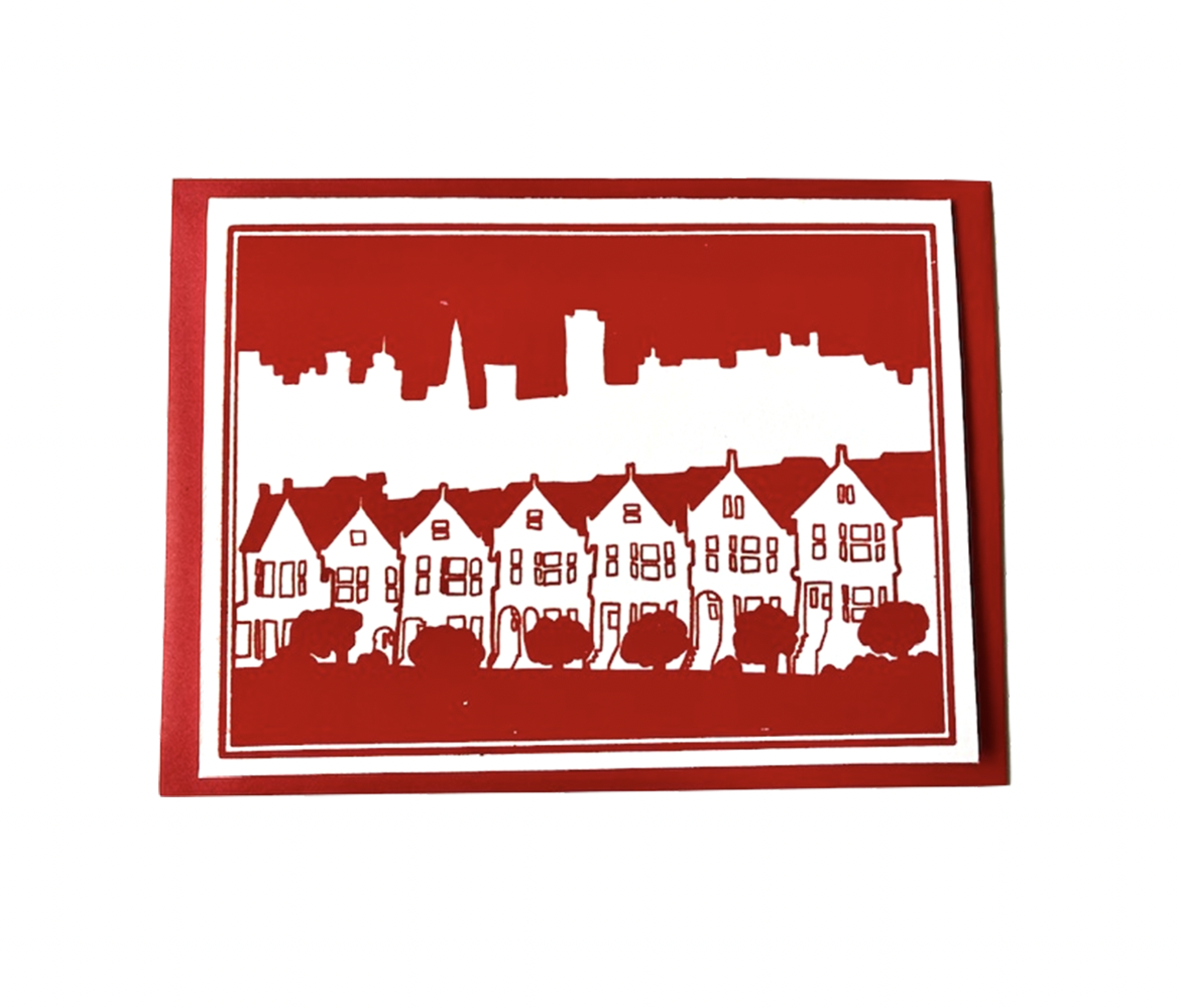 Anne Breedlove - Painted Ladies Card - Red - A6