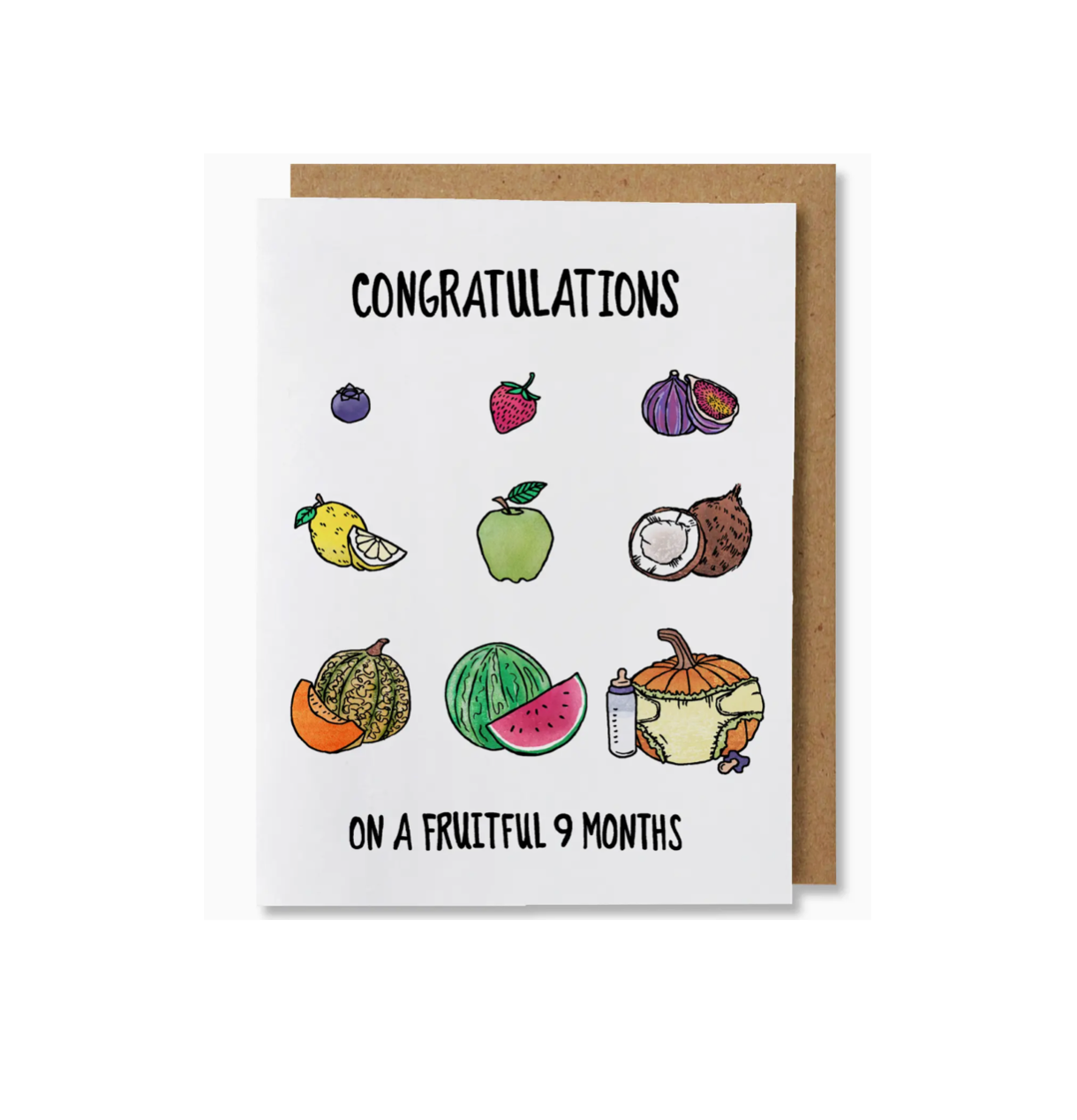 NANU Studio - Fruitful - Illustrated Funny Congratulations Baby Card