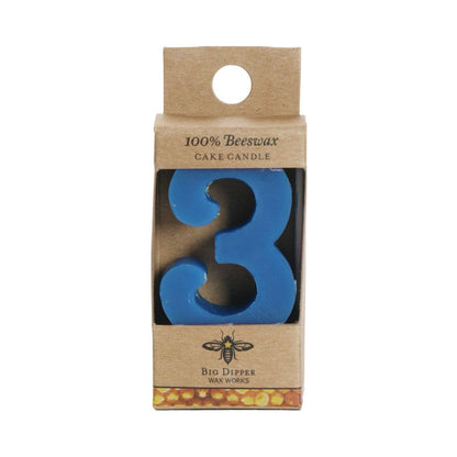 Big Dipper Wax Works - Birthday Number Cake Candles: No. 3