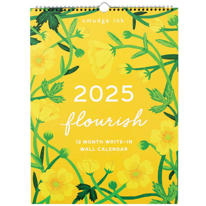 Smudge Ink - 2025 Flourish Wall Calendar