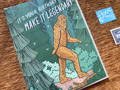 Noteworthy Paper & Press - Bigfoot Birthday Card