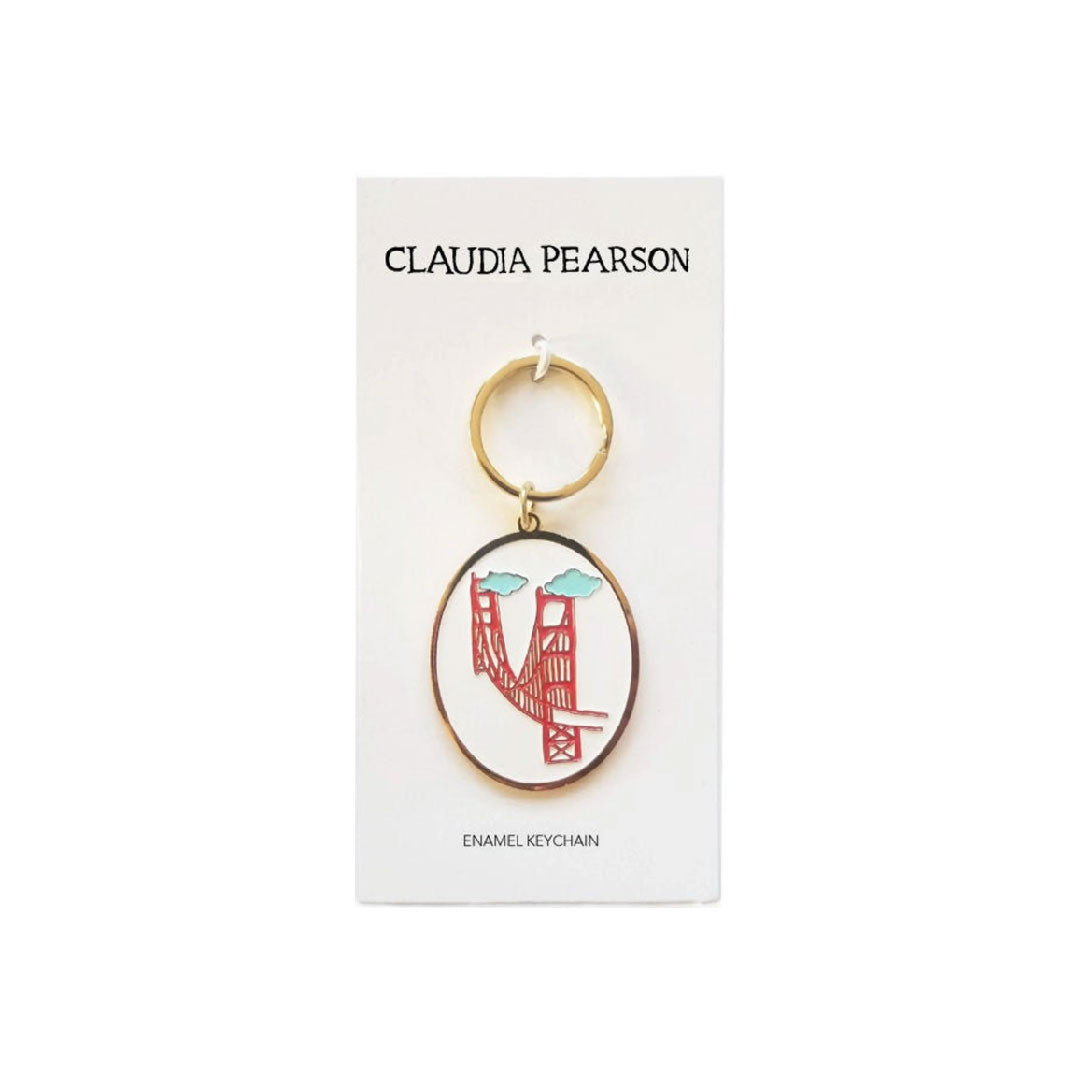 Claudia Pearson - Golden Gate Bridge Enamel Keychain