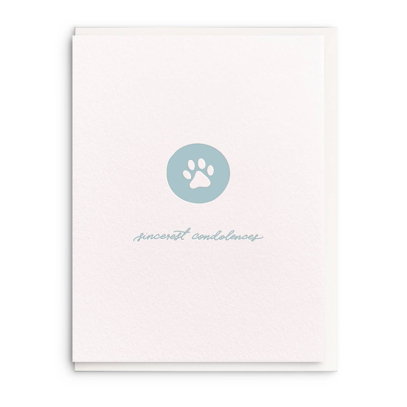 Dahlia Press - Pet Condolences - Letterpress Pet Sympathy Greeting Card