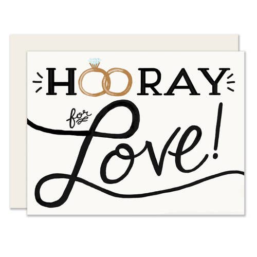 Slightly Stationery - Hooray for Love Card | Wedding Card