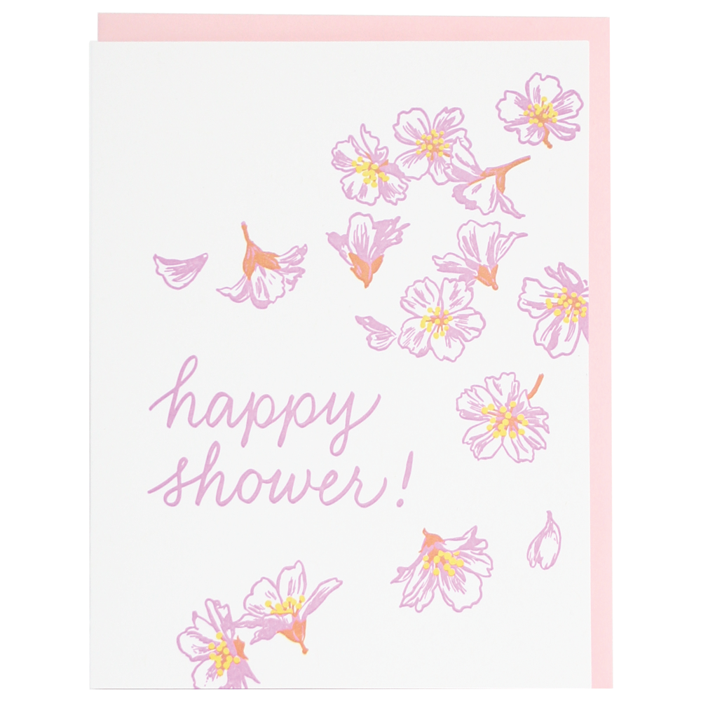 Smudge Ink - Blossoms Shower Card