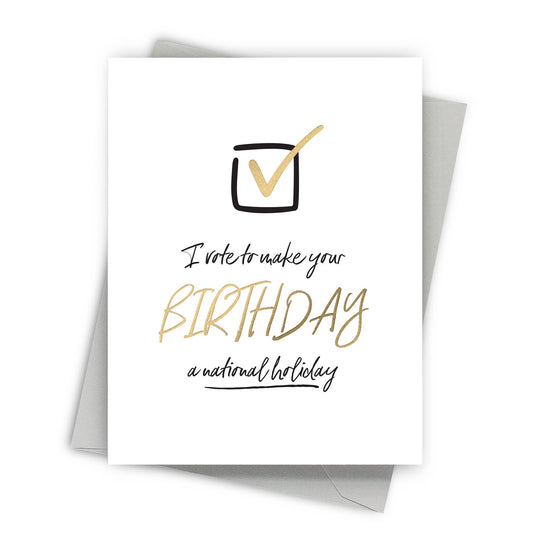 Fine Moments - Birthday Vote – Modern Birthday Greeting Cards