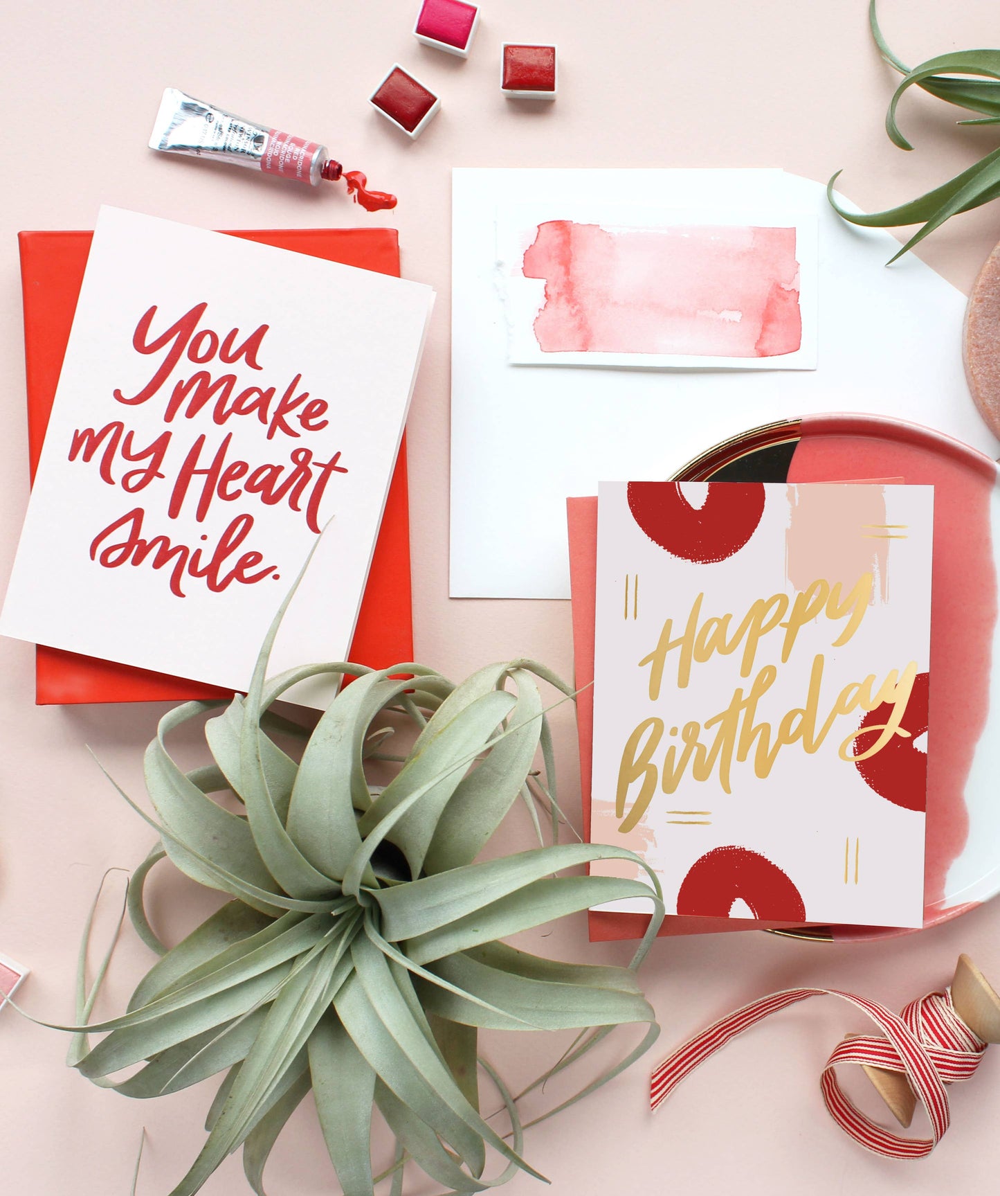 Dahlia Press - Heart Smile - Letterpress Love Greeting Card