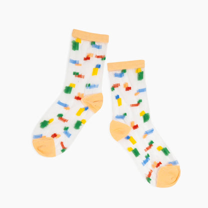 Poketo - Sheer Socks in Multi Stripes