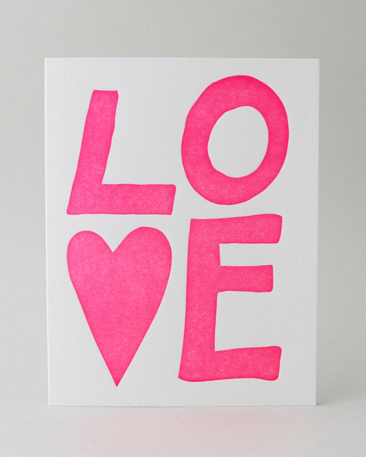 Meshwork Press - Big Love Pink Card