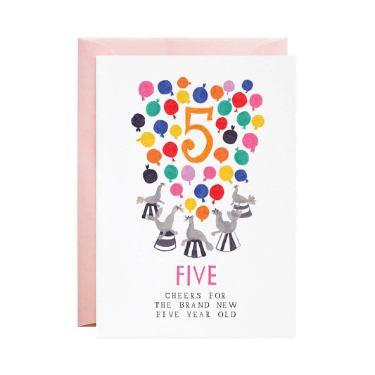 Mr. Boddington's Studio - Five Silly Seals - Greeting Card