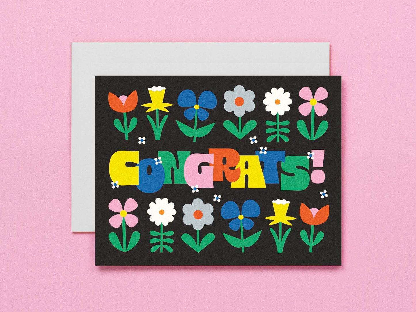 My Darlin' - Graphic Flower Congrats Card