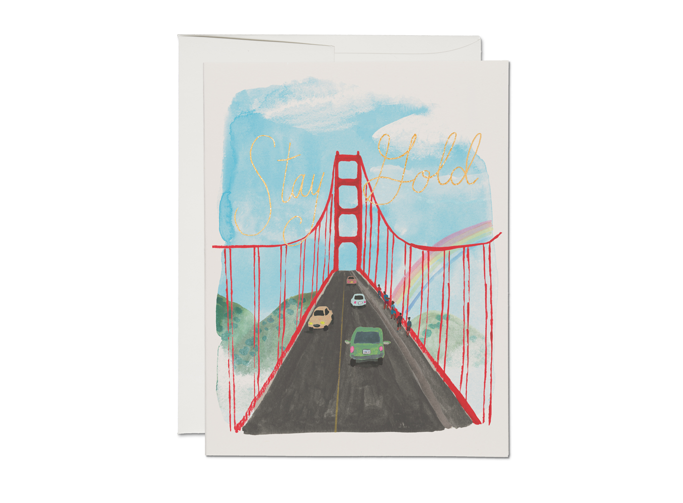 Red Cap Cards - Golden Gate Bridge encouragement SF