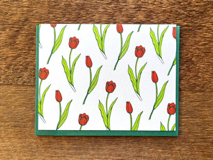 Noteworthy Paper - Tulip Pattern Card: Single Card