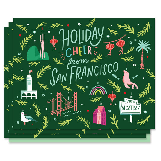 Paper Parasol Press - San Francisco Ornaments Card