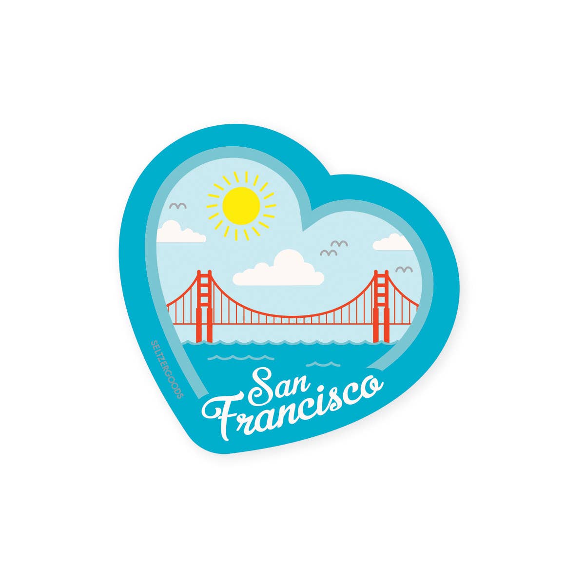 Seltzer Goods - SF Heart Scene Sticker