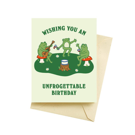 Seltzer Goods - Frog Party Birthday Card