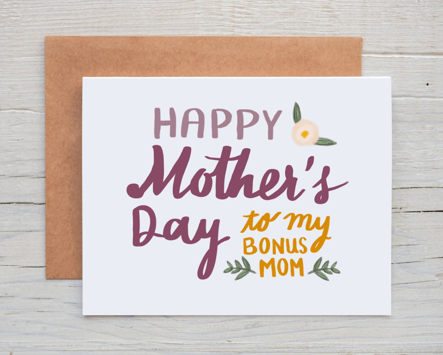 Marigold Press - To My Bonus Mom Card