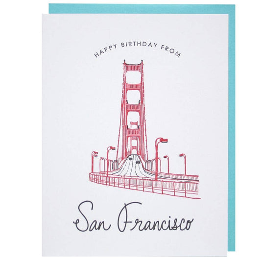 Smudge Ink - San Francisco Birthday Card