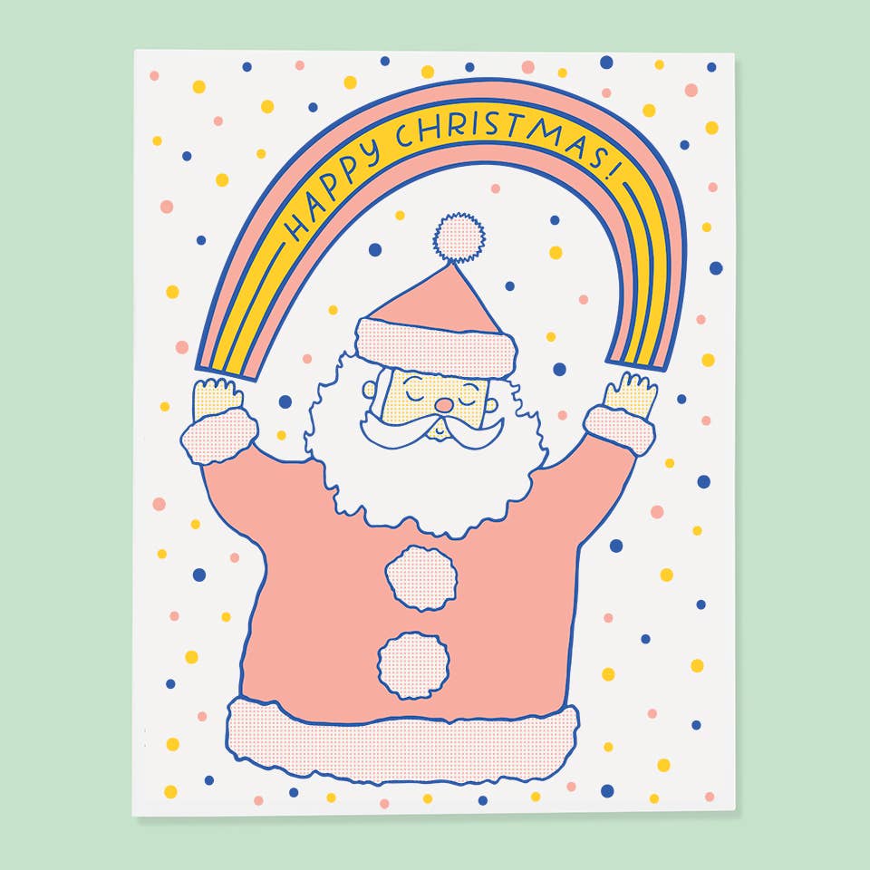 The Good Twin - Rainbow Santa Card