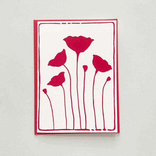 Anne Breedlove - Coquelicot Card - Red - A6