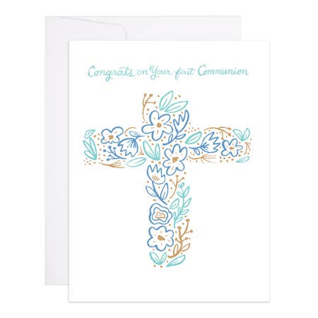 9th Letter Press - Blue First Communion